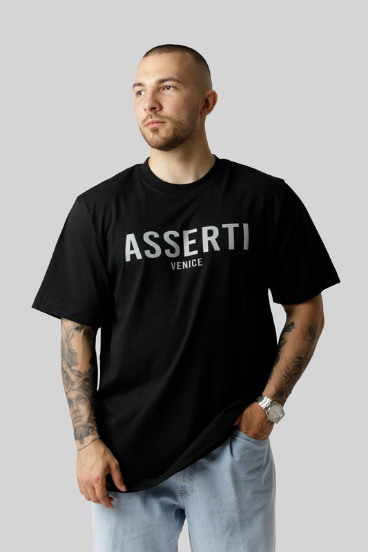 T-Shirt Mirror Oversize Black